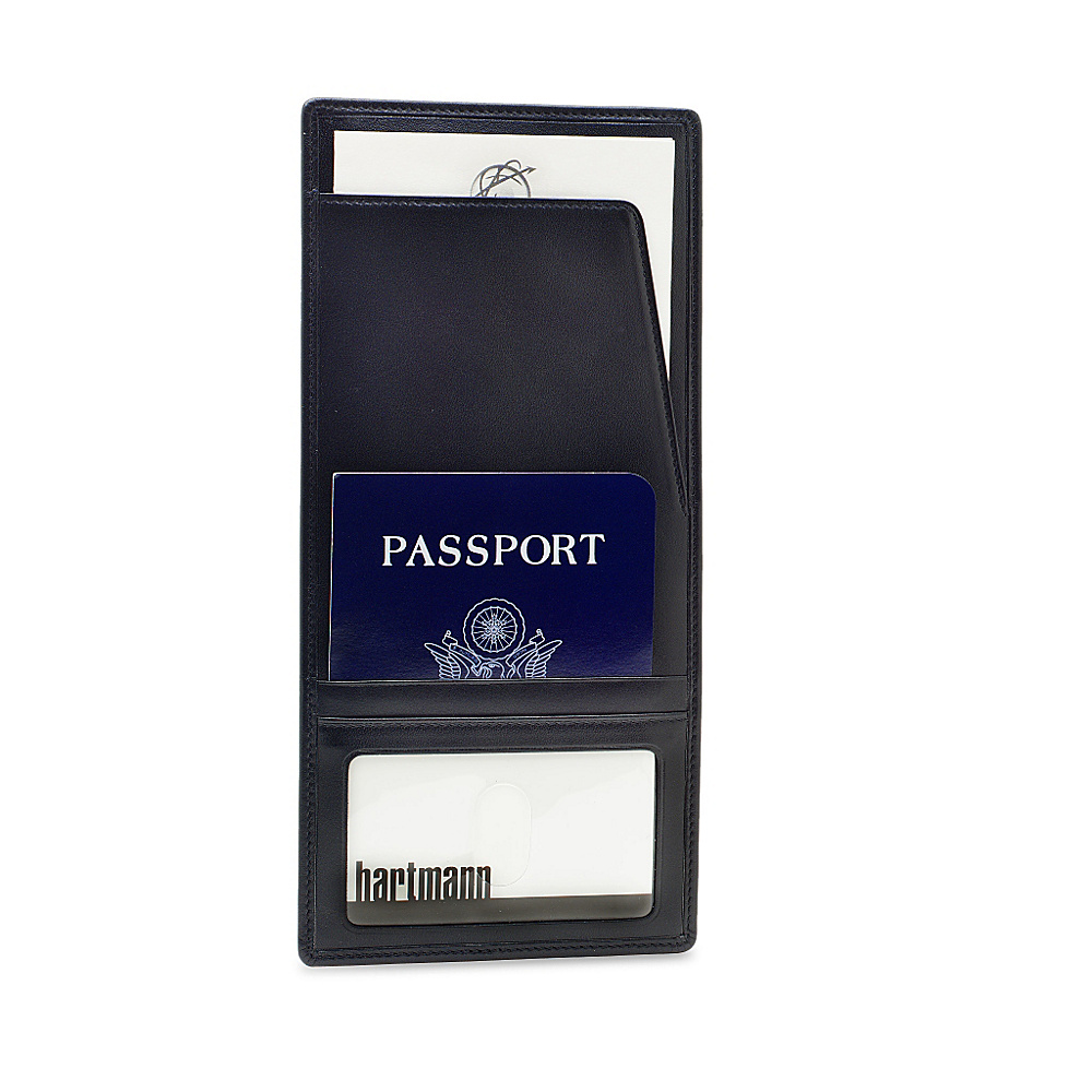 Hartmann Luggage Capital Leather Travel ID Case Black