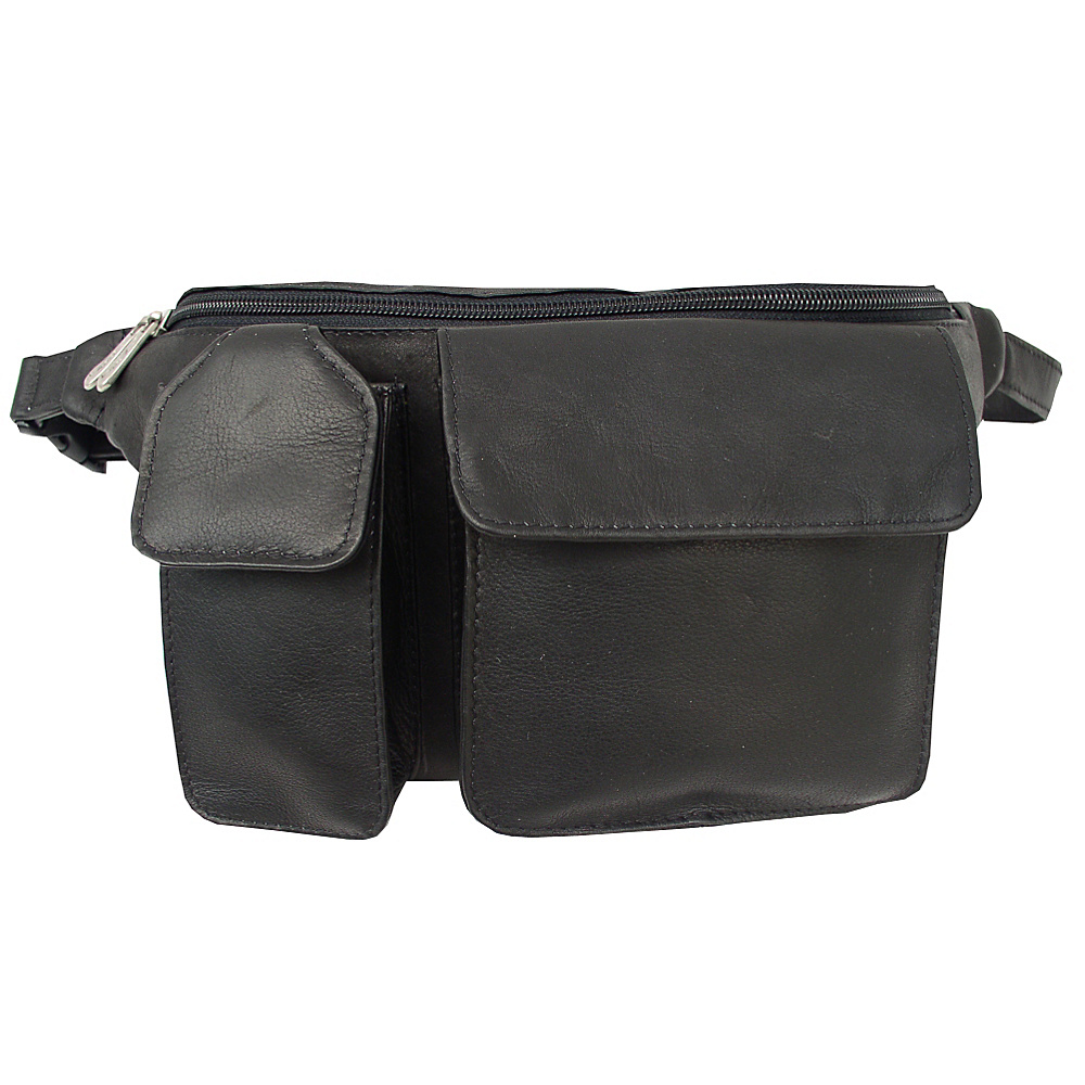 Piel Waist Bag with Phone Pocket Black