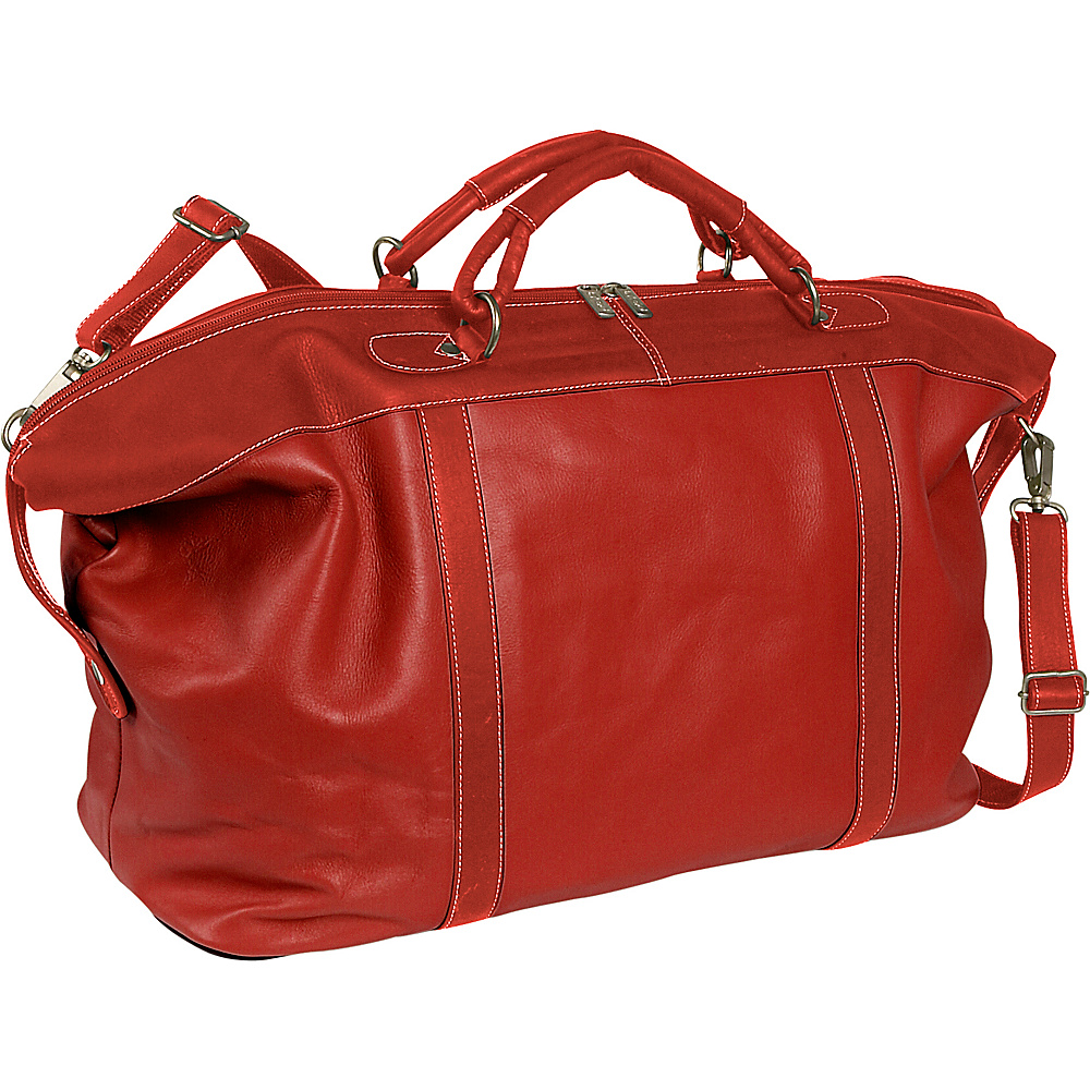 Piel Large Carry On Satchel Red