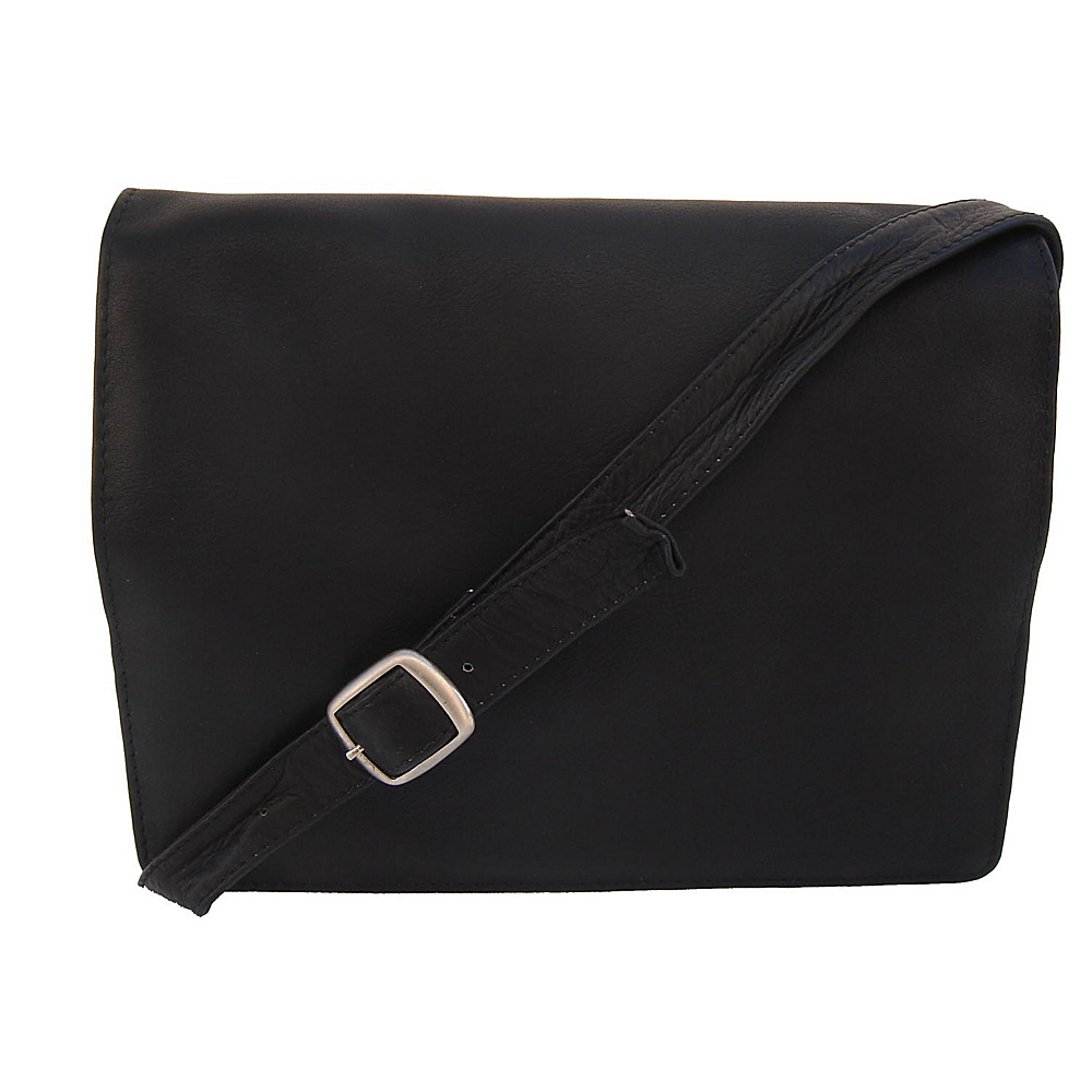 Piel Small Handbag with Organizer Black Piel Leather Handbags