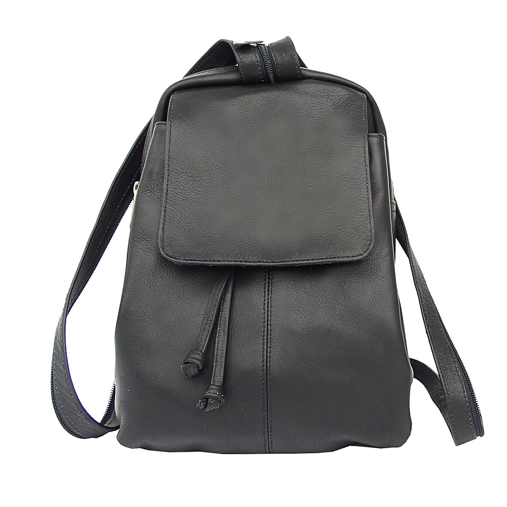 Piel Small Drawstring Backpack Black