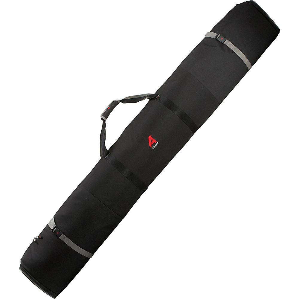 Athalon Expandable Double Ski Bag Padded 185 215cm Black Athalon Ski and Snowboard Bags