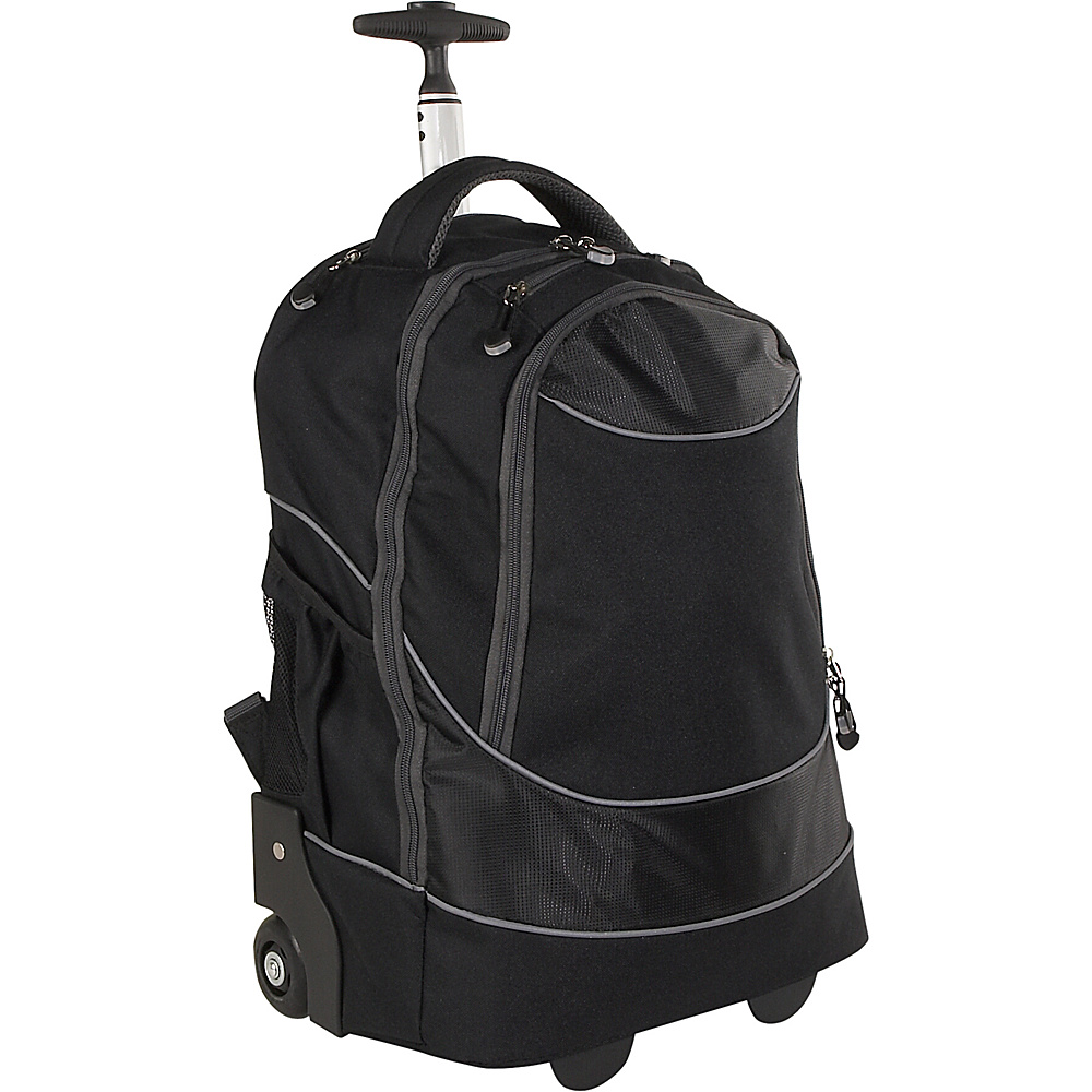 Traveler s Choice Rolling Computer Backpack Black