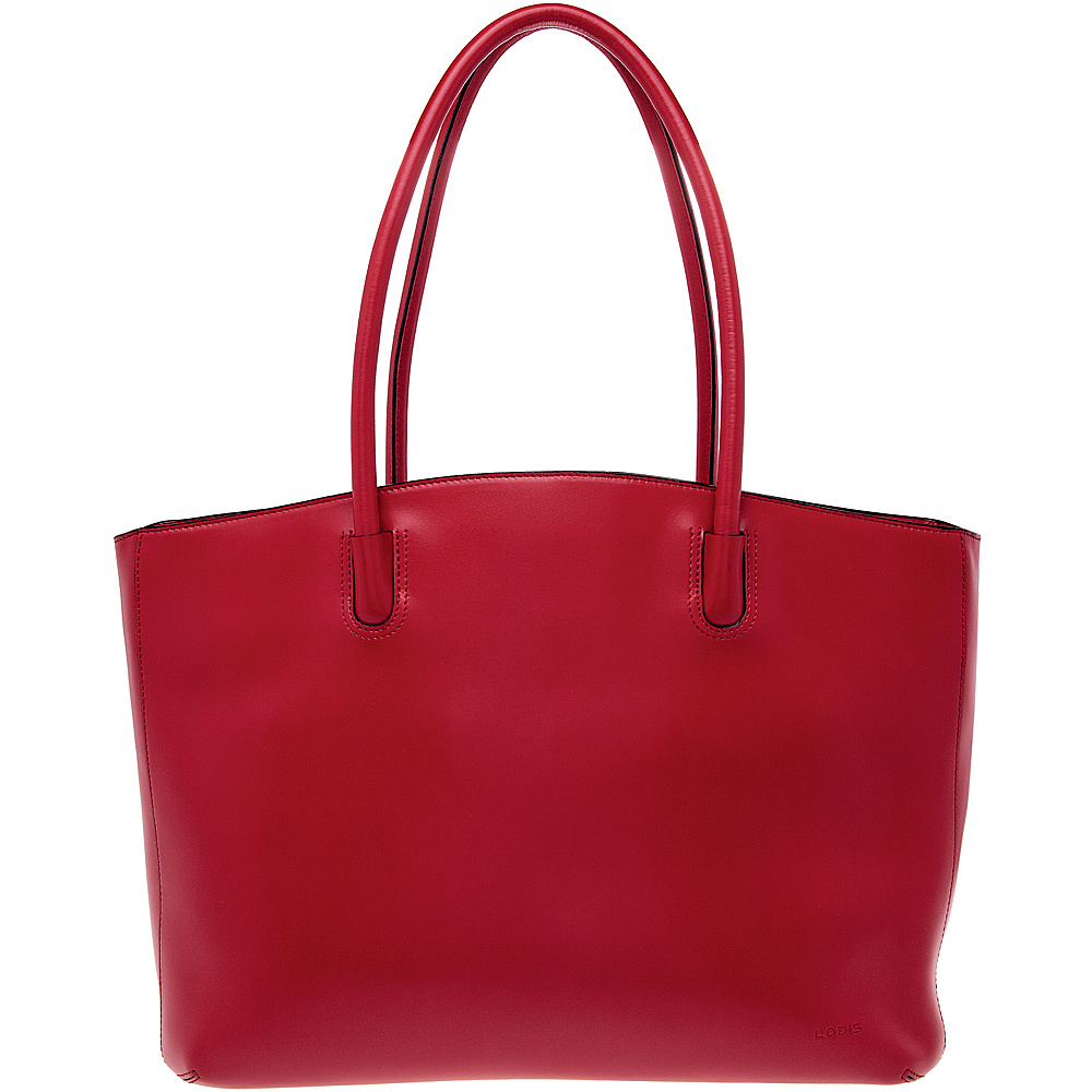 Lodis Audrey Milano Tote Red Lodis Leather Handbags