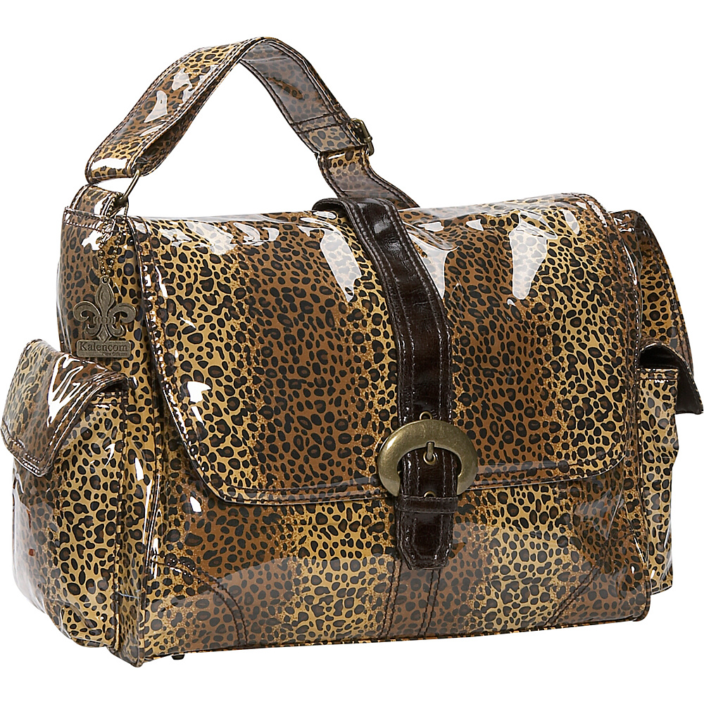 Kalencom Laminated Buckle Diaper Bag Leopard