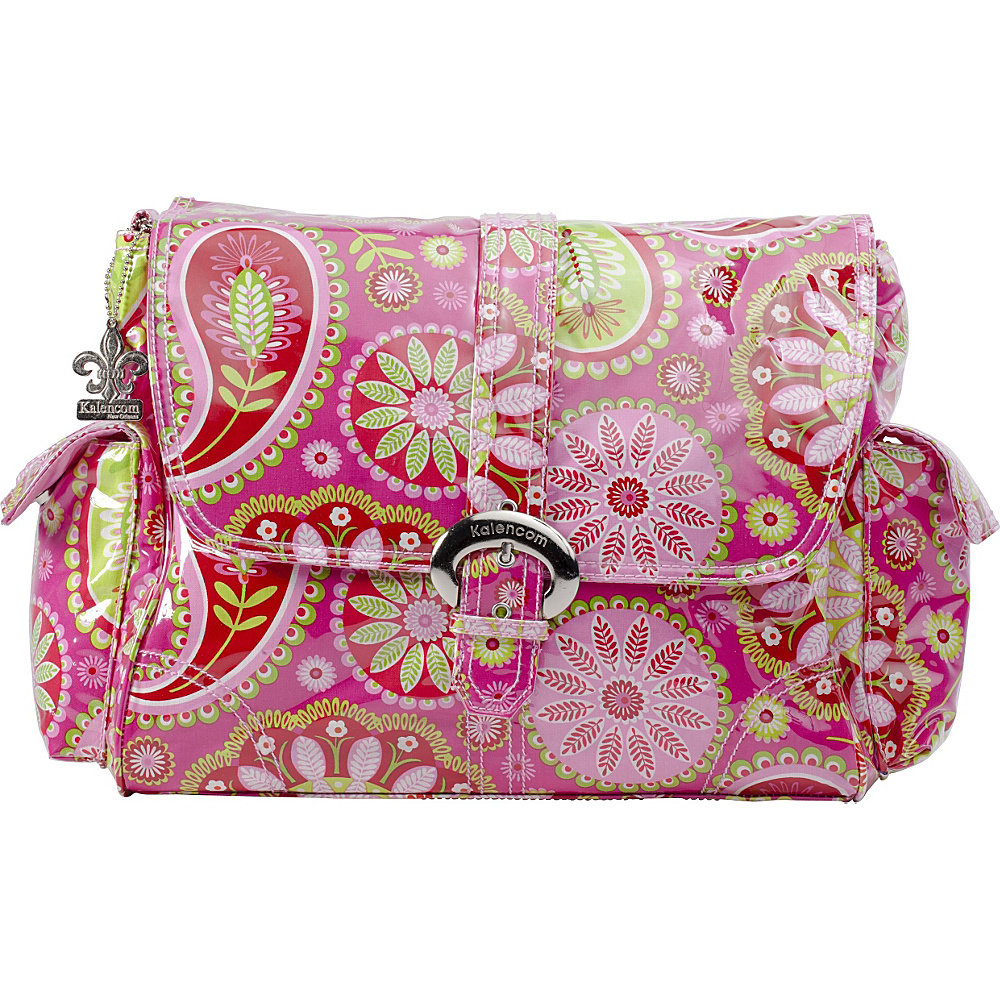 Kalencom Laminated Buckle Diaper Bag Gypsy Paisley Cotton Candy Kalencom Diaper Bags Accessories