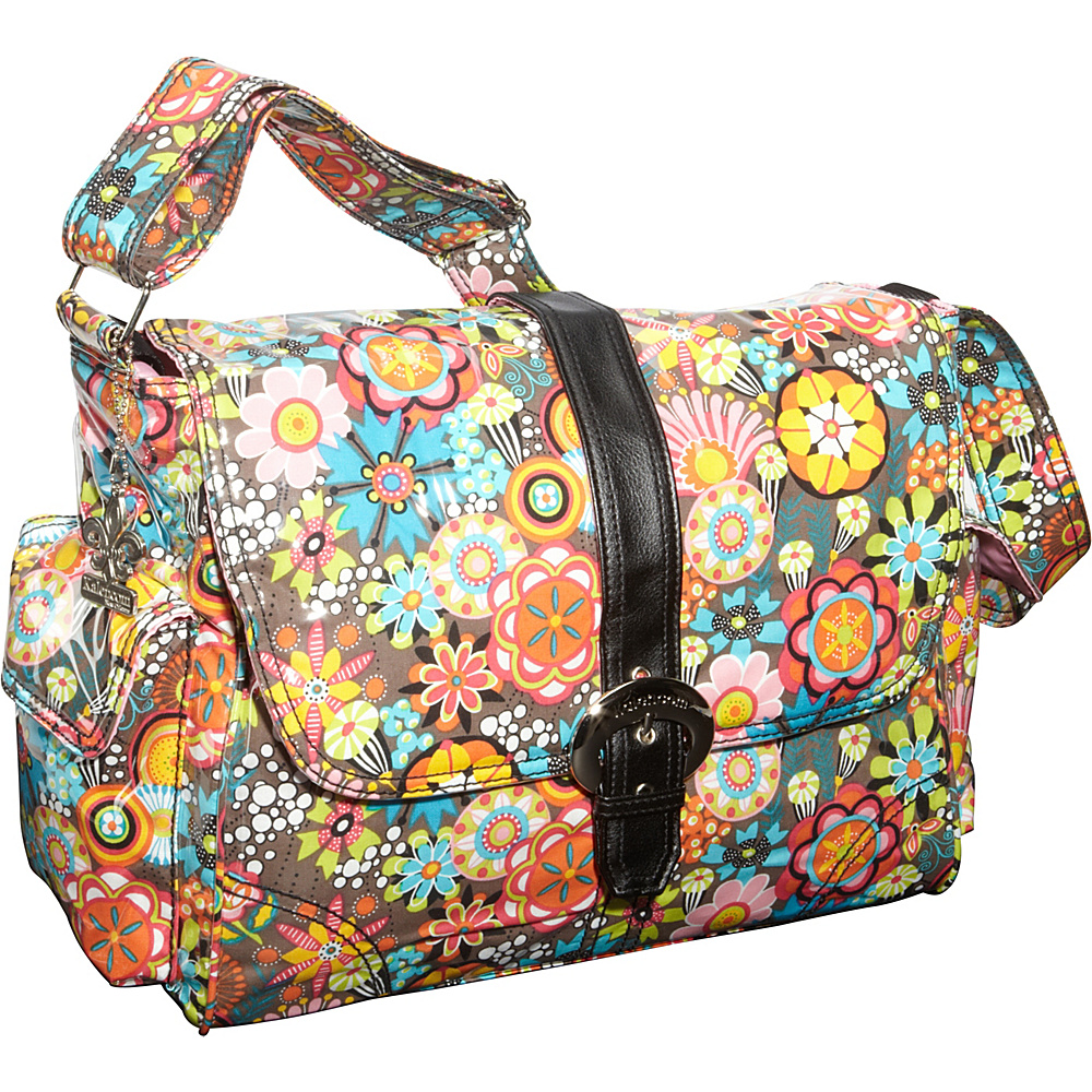 Kalencom Laminated Buckle Diaper Bag Retro Floral Kalencom Diaper Bags Accessories