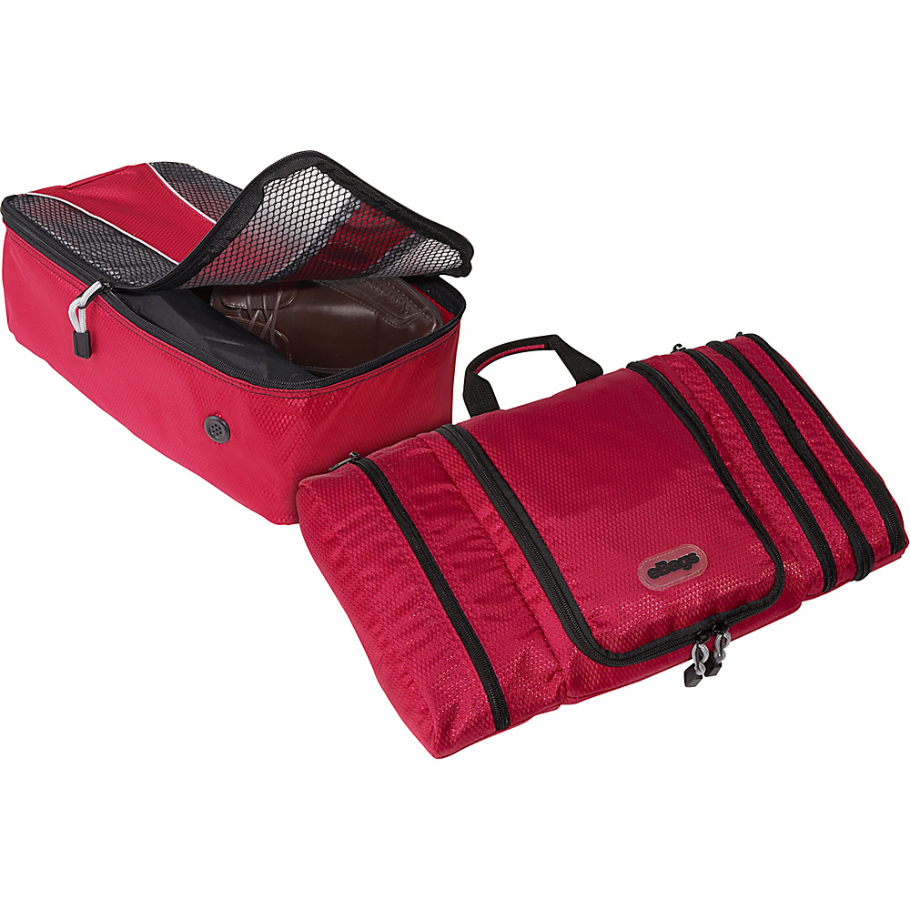 eBags Value Set Pack It Flat Shoe Bag Raspberry eBags Travel Organizers