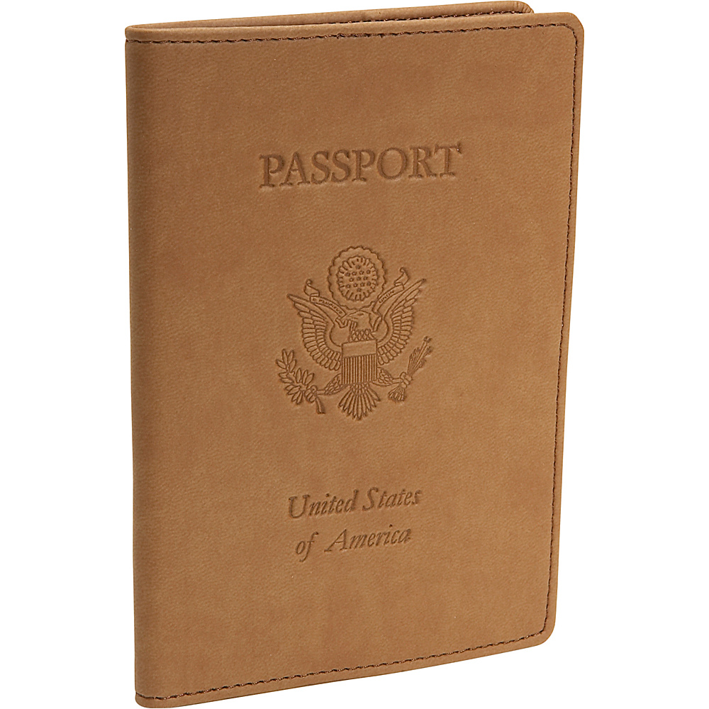 Royce Leather Debossed Passport Jacket Tan