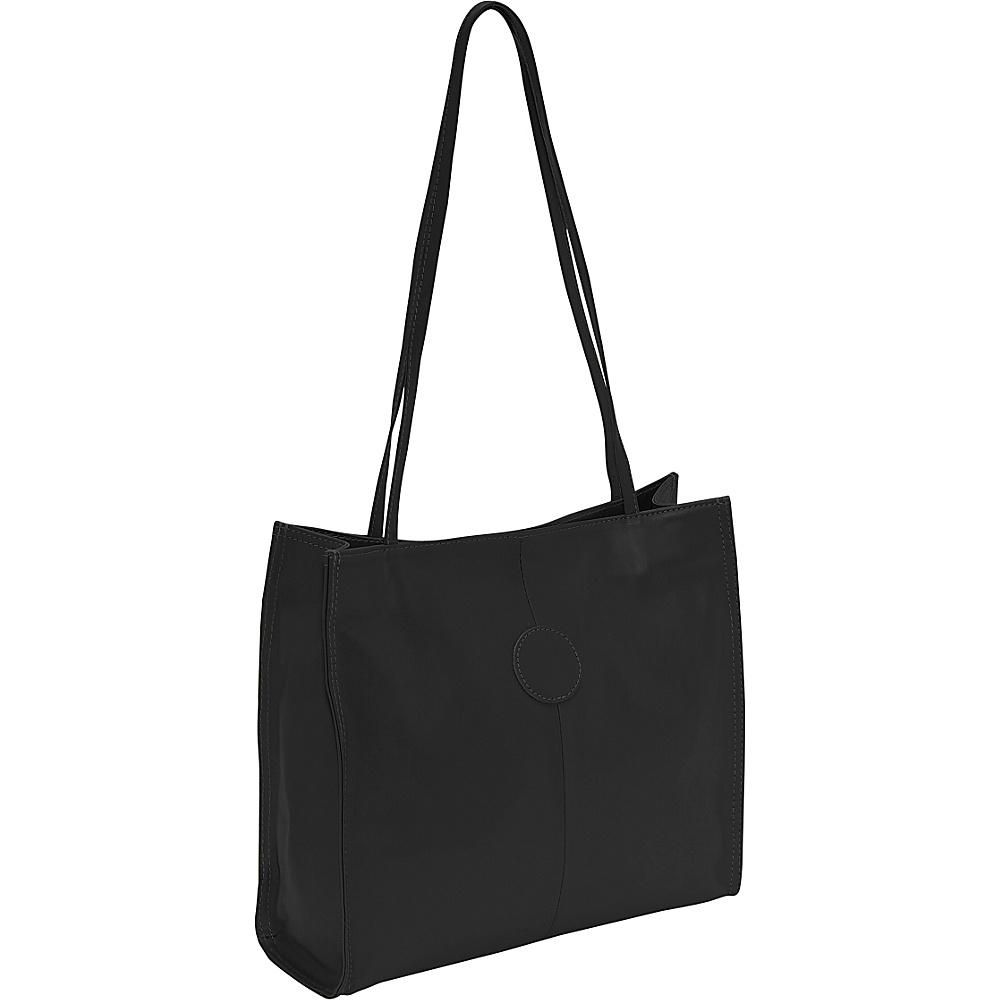 Piel Medium Market Bag Black - Piel Leather Handbags