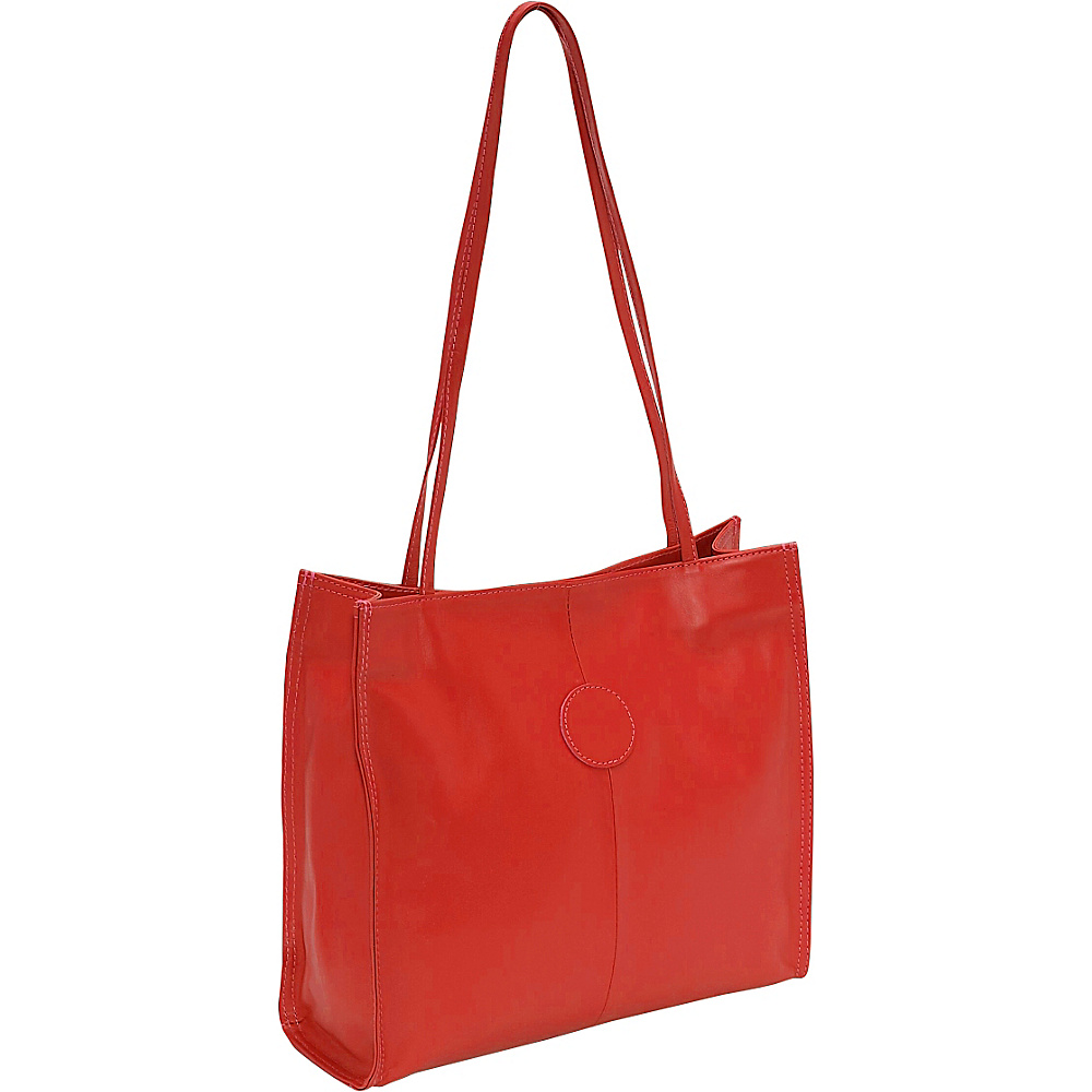 Piel Medium Market Bag Red