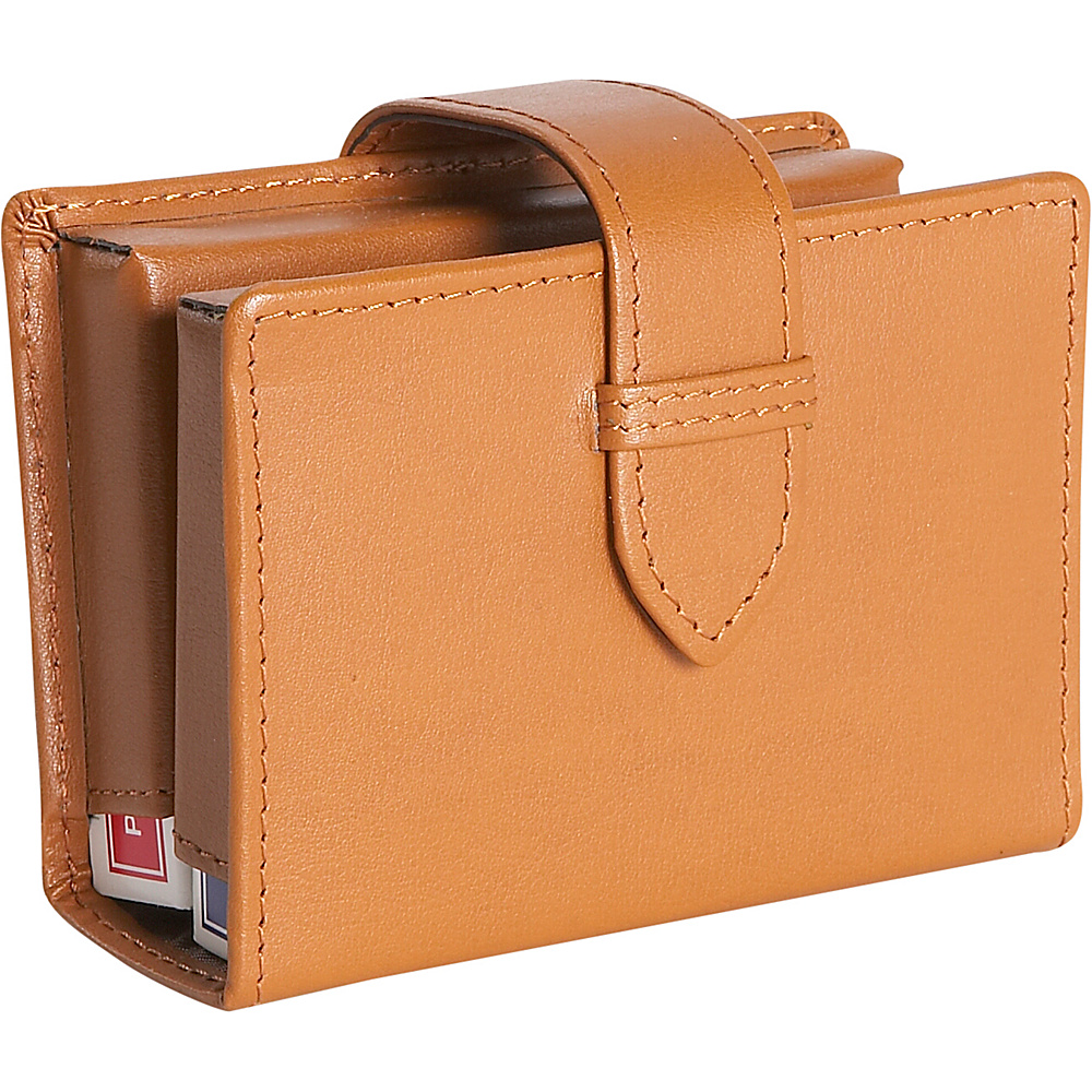 Royce Leather Leather Deck of Cards Case Tan