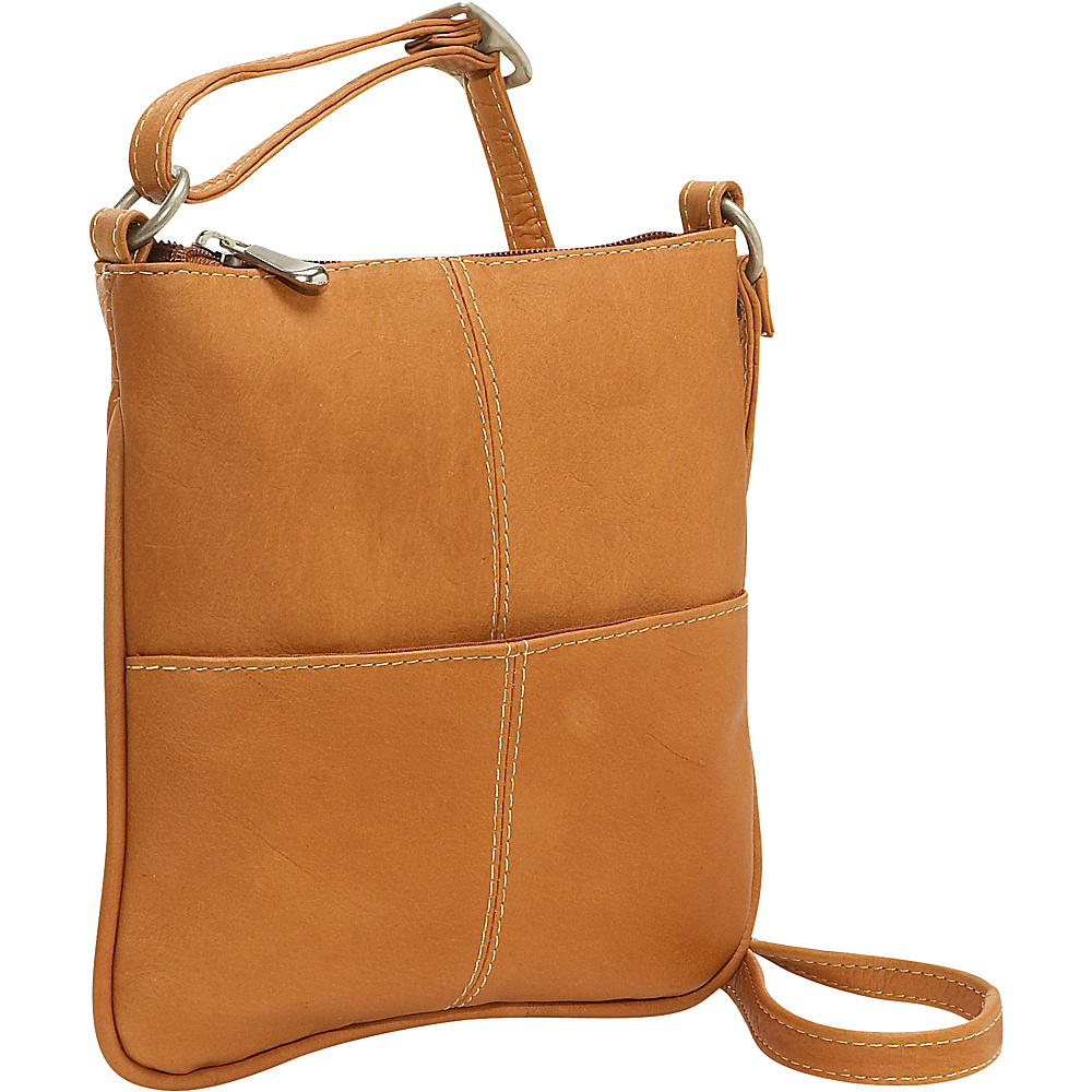 Le Donne Leather Front Pocket Cross Body Tan