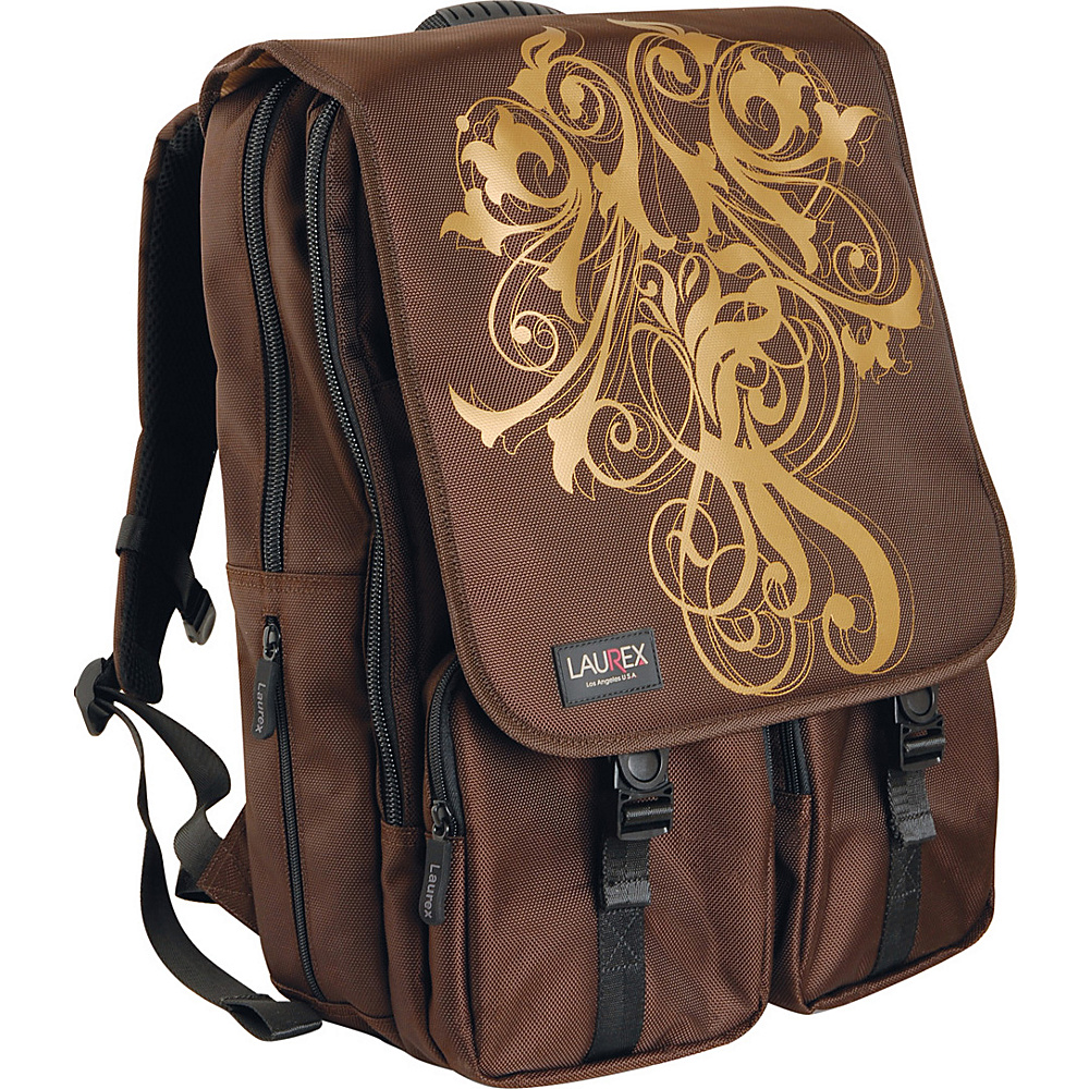 Laurex Laptop Backpack fits up to 17 Laptop Gold