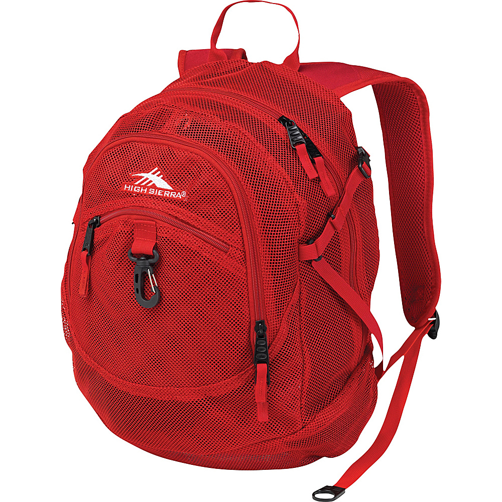 High Sierra Airhead Mesh Daypack Crimson High Sierra School Day Hiking Backpacks