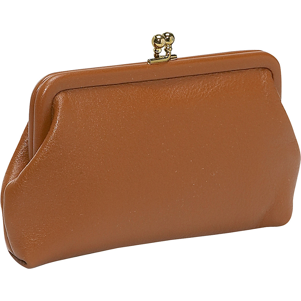 Budd Leather 5 Coin Purse With Credit Card Slits Tan