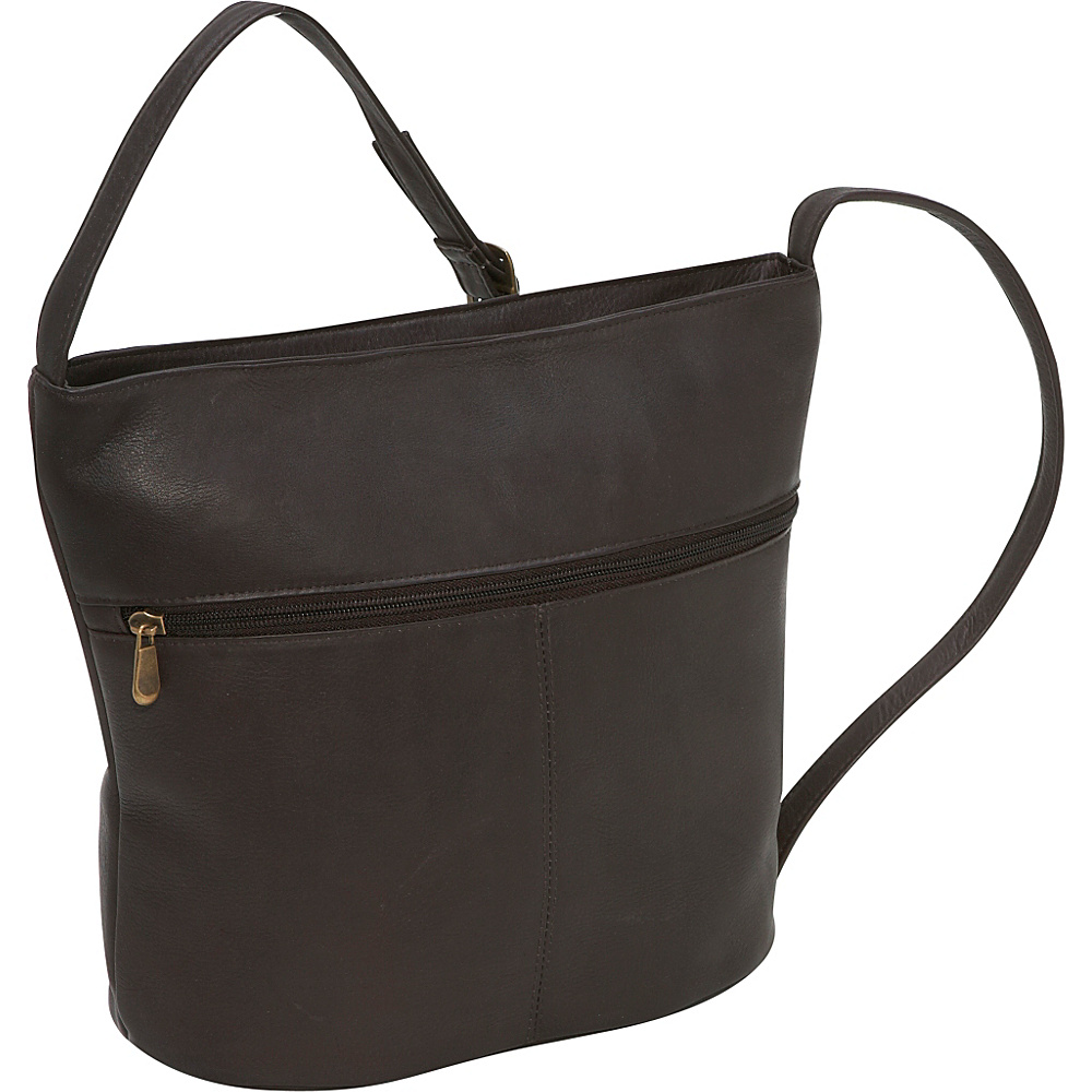 Le Donne Leather Bucket Shoulder Bag Caf