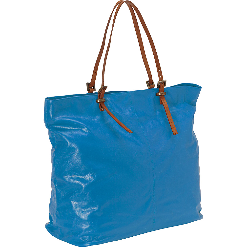 Latico Leathers Nadia Tote Blue Tan Latico Leathers Leather Handbags