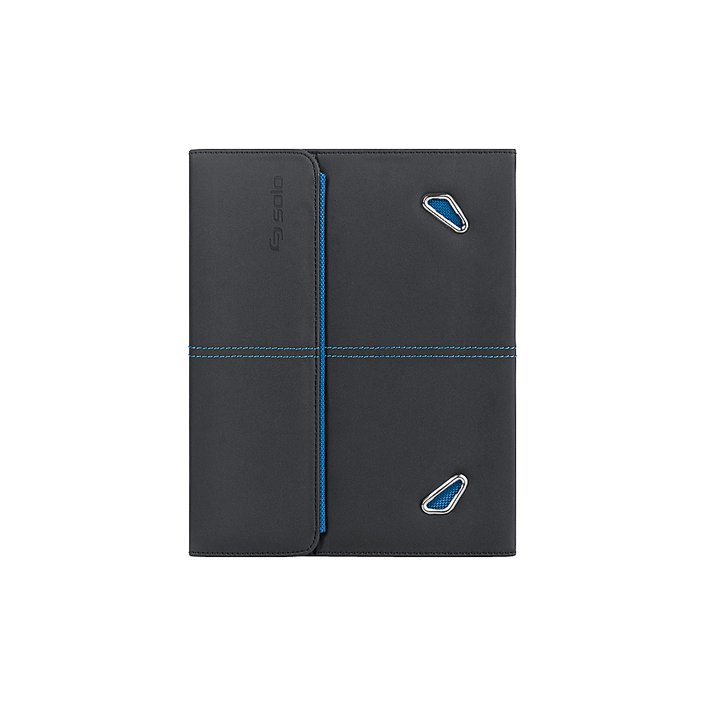 SOLO Tech iPad 2 Booklet Black with Blue Trim