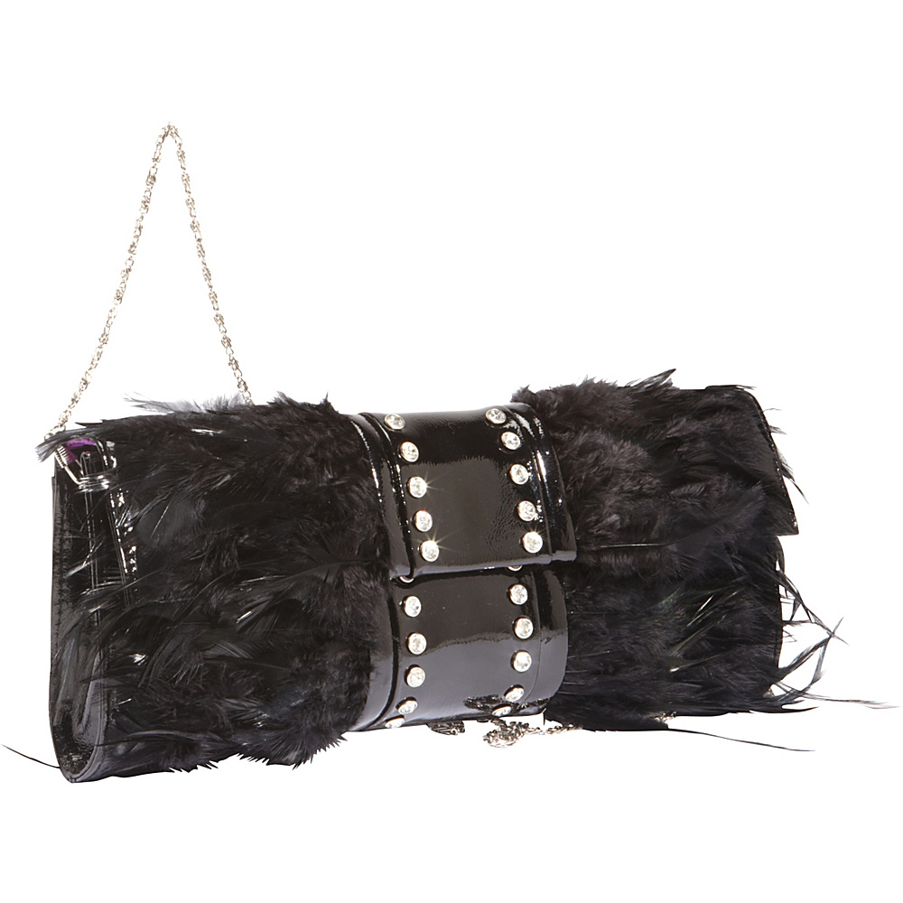 Vizzini Inc. Diamond Feathers Black Vizzini Inc. Leather Handbags