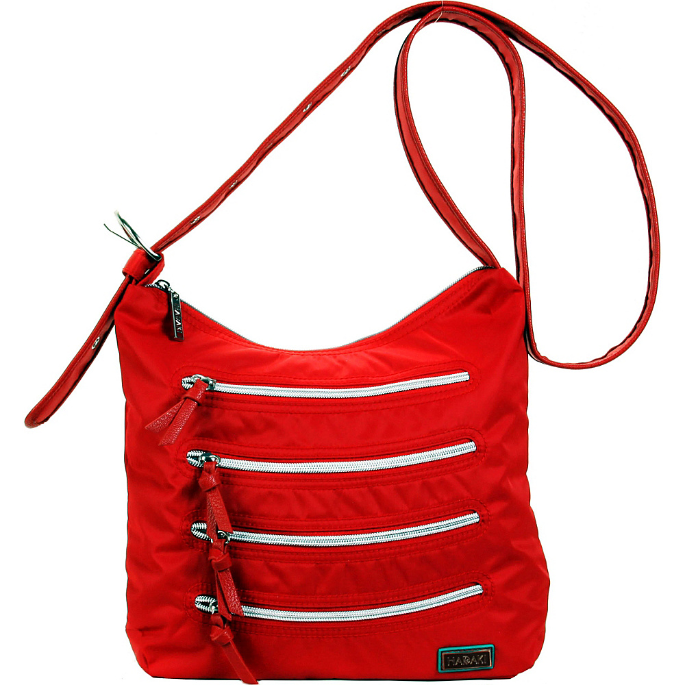 Hadaki Nylon Millipede Tote Tango Red Hadaki Fabric Handbags
