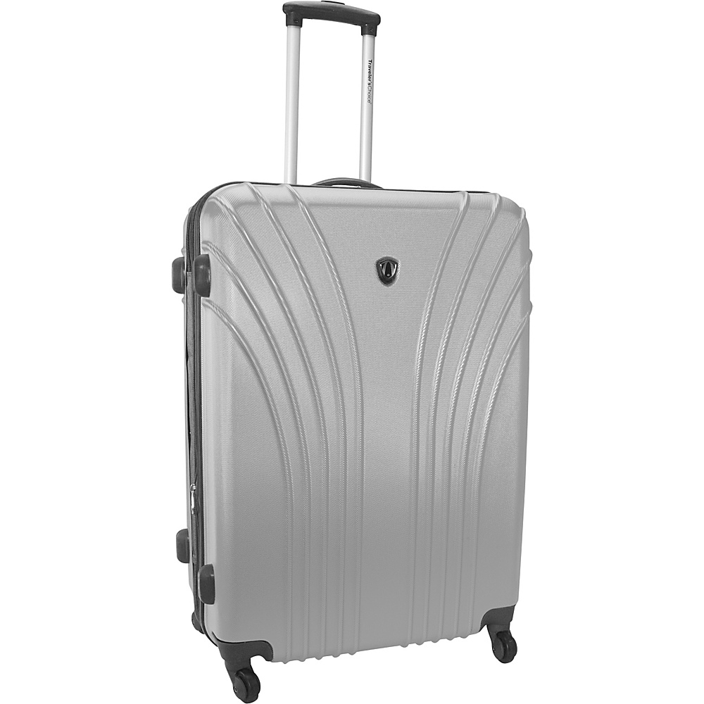 Traveler s Choice 28 Hardside Lightweight Spinner Luggage Silver Grey Traveler s Choice Hardside Checked