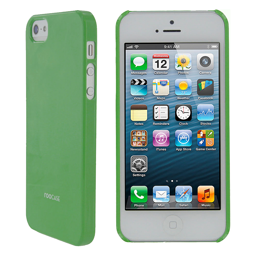 rooCASE Ultra Slim Matte Shell Case for iPhone SE 5 5s Green rooCASE Electronic Cases