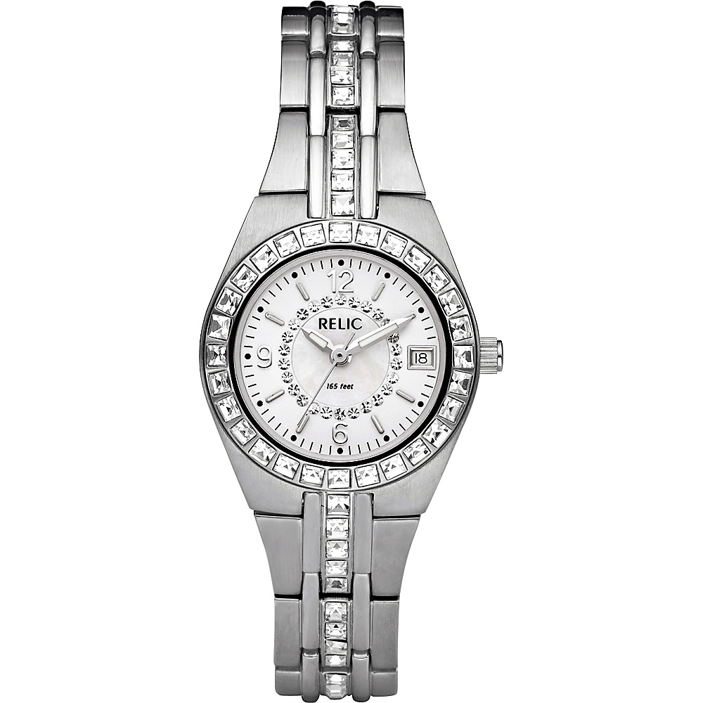 Relic Queen s Court Stainless Steel Watch Silver Relic Watches