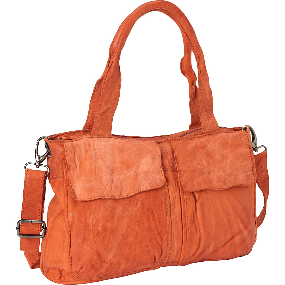 Latico Leathers Catalina Satchel Orange Latico Leathers Leather Handbags