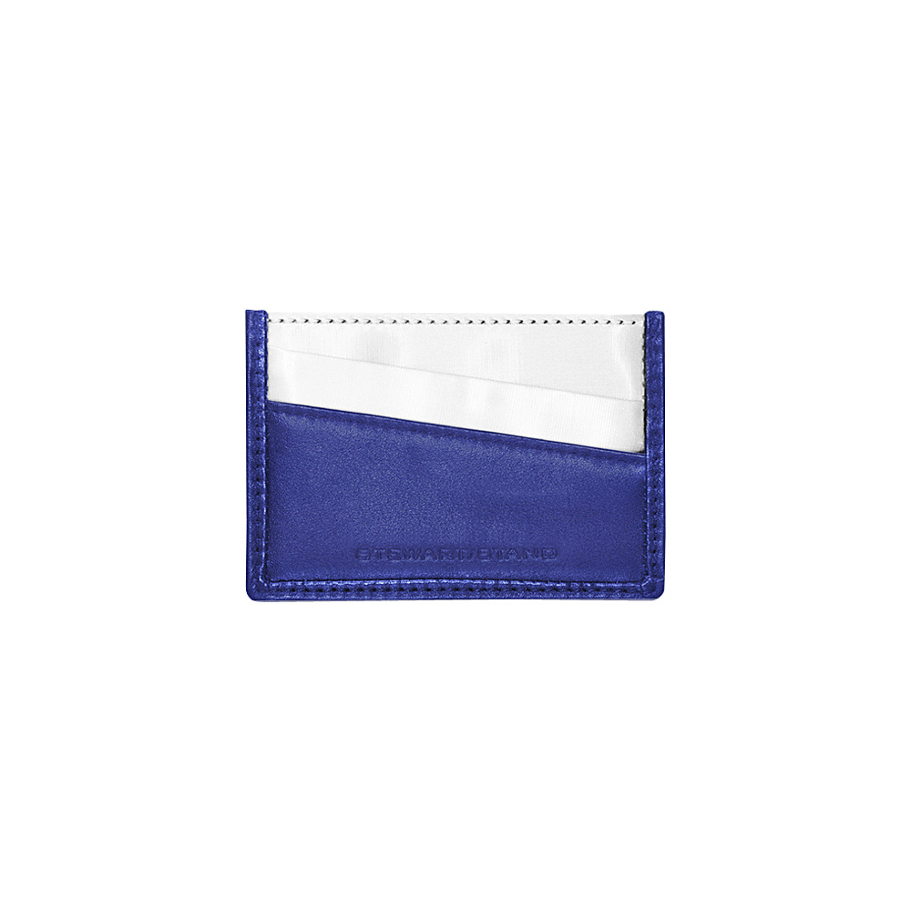 Stewart Stand Color Block Collection Card Stainless Steel Wallet RFID Cobalt Blue Black Stewart Stand Women s Wallets