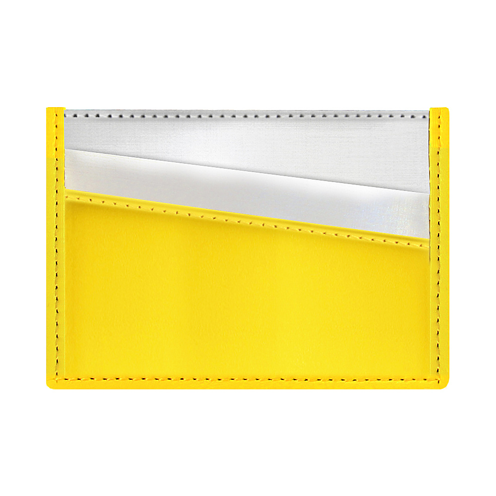 Stewart Stand Color Block Collection Card Stainless Steel Wallet RFID Yellow Stewart Stand Women s Wallets