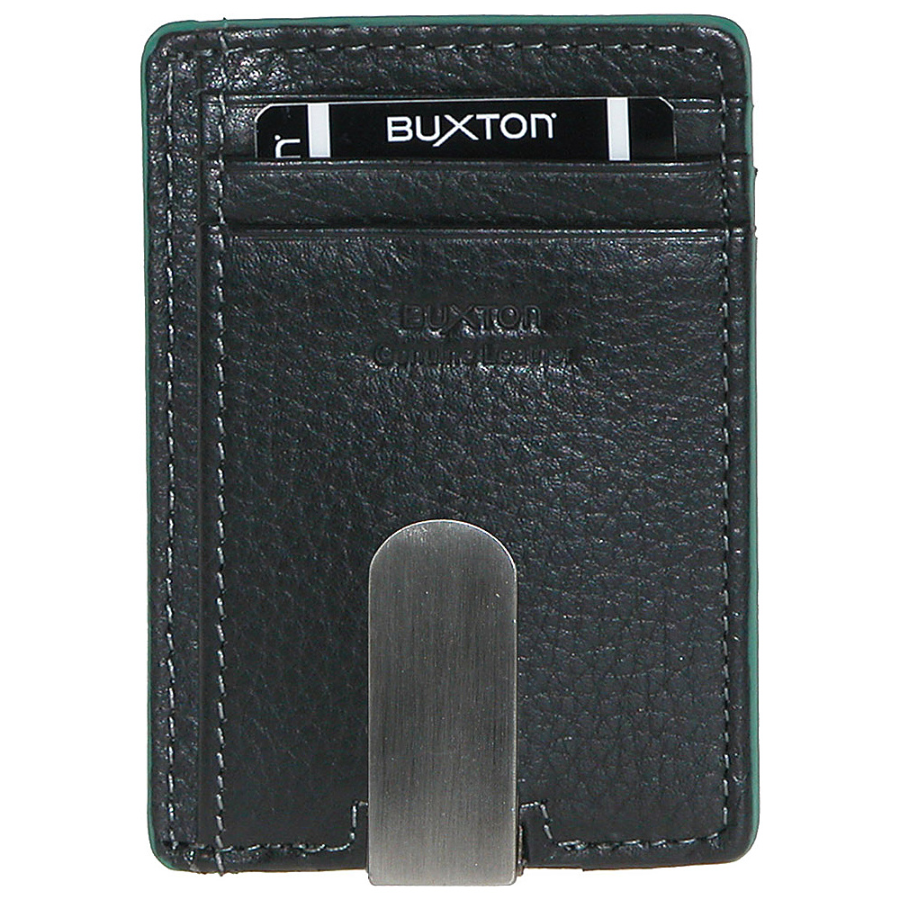 Buxton RFID Front Pocket Money Clip Green Buxton Men s Wallets