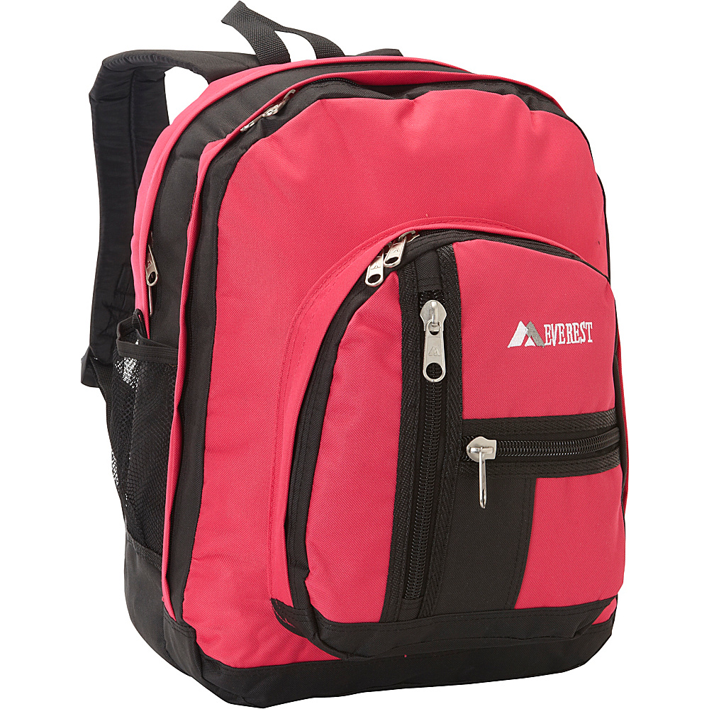 Everest Double Compartment Backpack Hot Pink Black Everest Everyday Backpacks