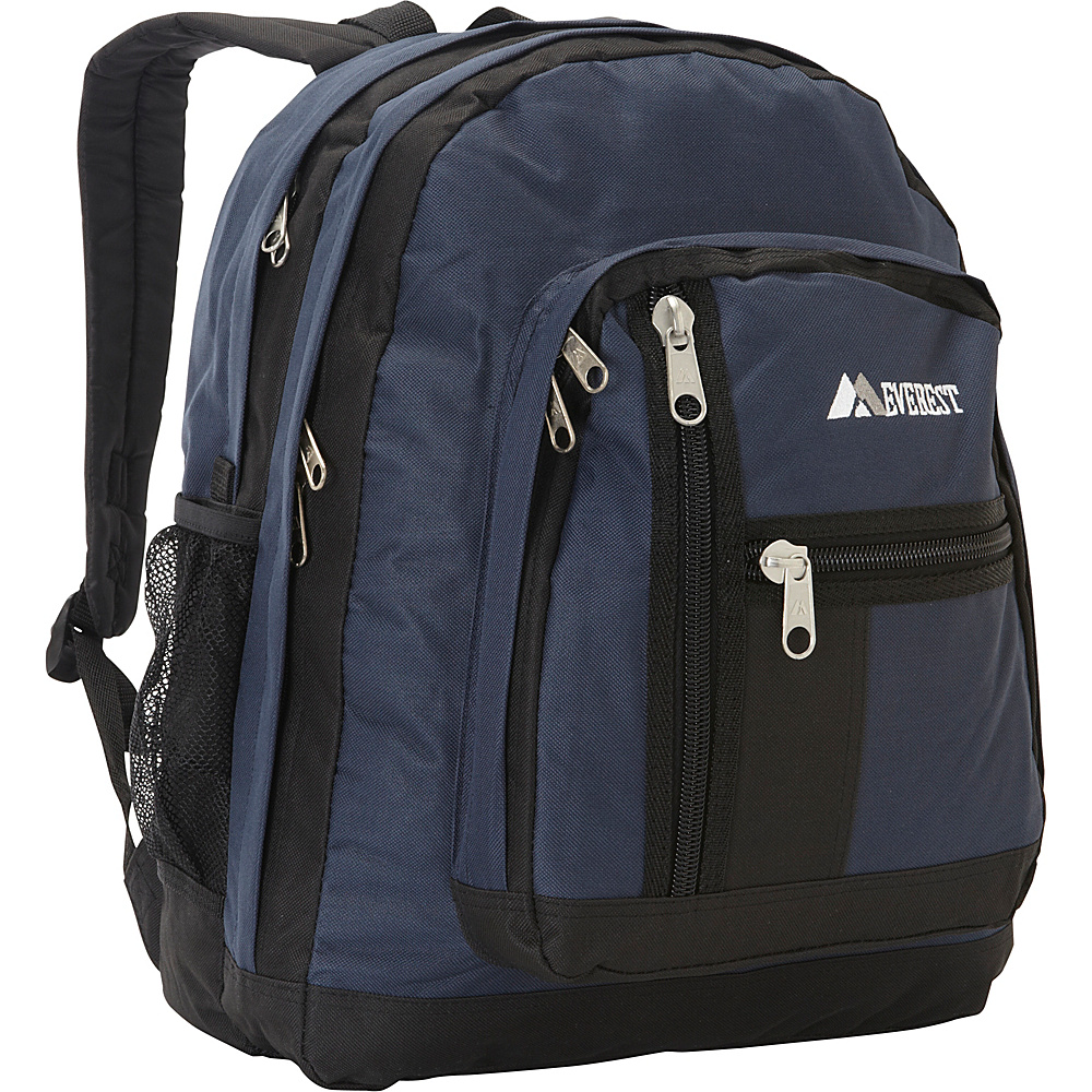Everest Double Compartment Backpack Navy Black Everest Everyday Backpacks