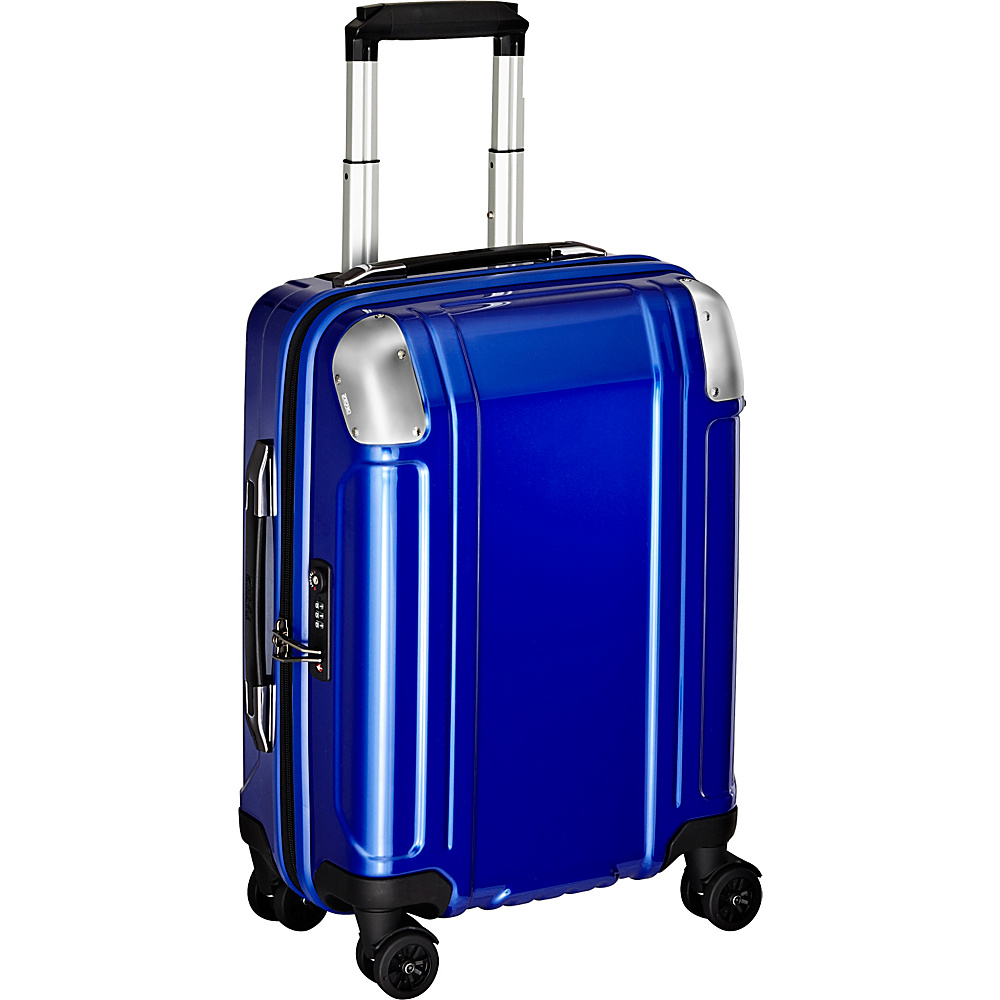 Zero Halliburton Geo Polycarbonate Carry On 4 Wheel Spinner Travel Case Blue Zero Halliburton Hardside Carry On