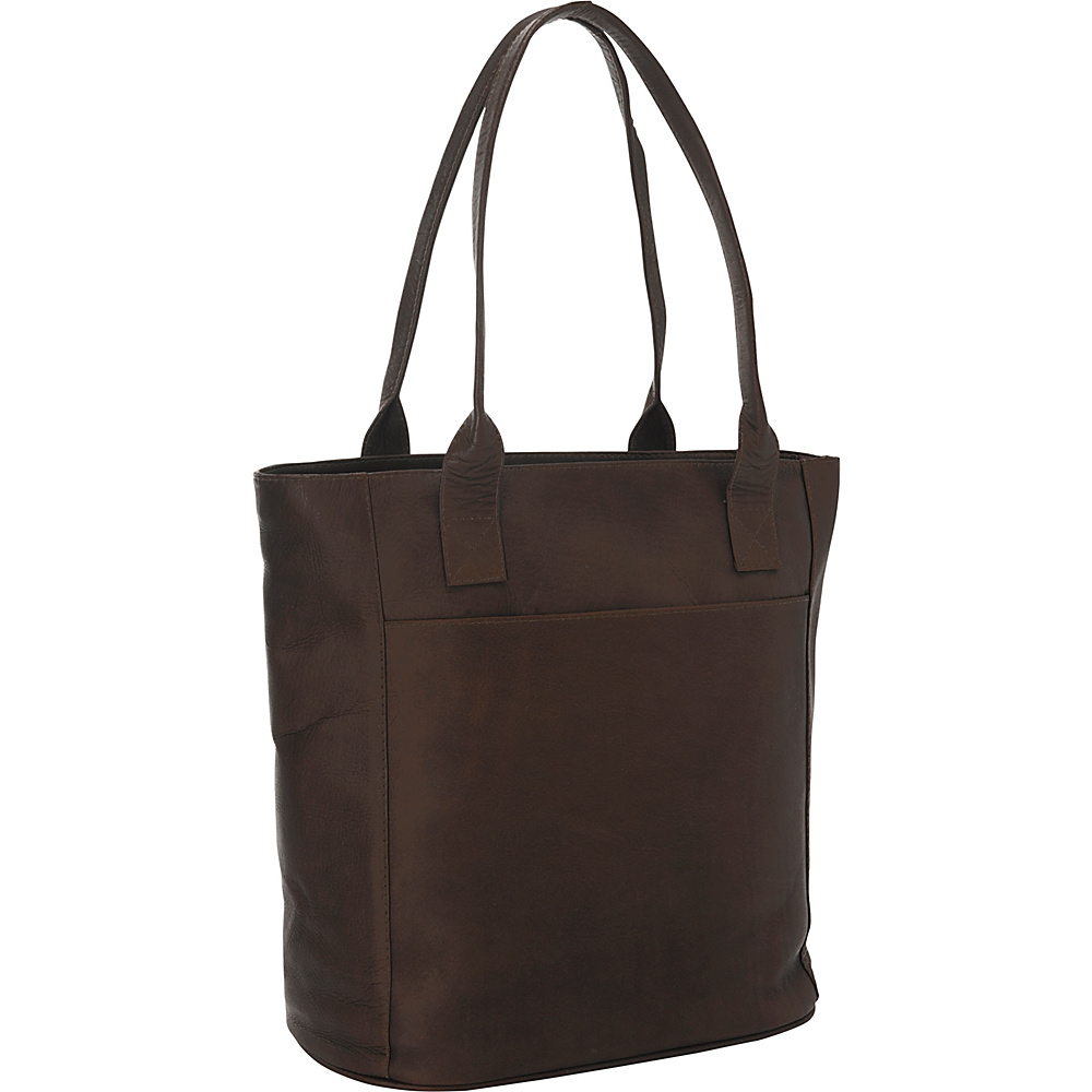 Piel XL Leather Laptop Tote Bag Chocolate Piel Women s Business Bags