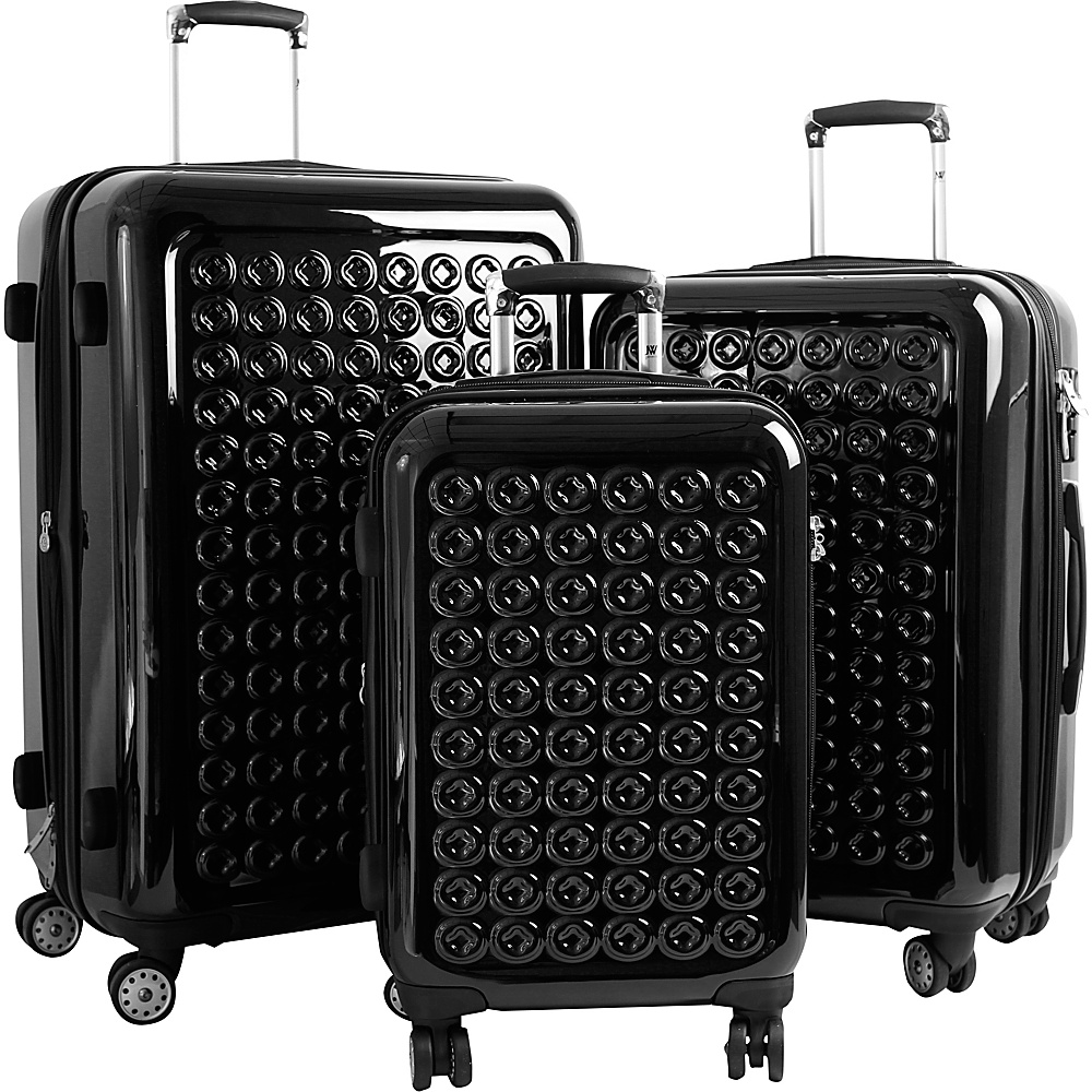 J World New York JONIT 3PC Hardside Spinner Set Black J World New York Luggage Sets