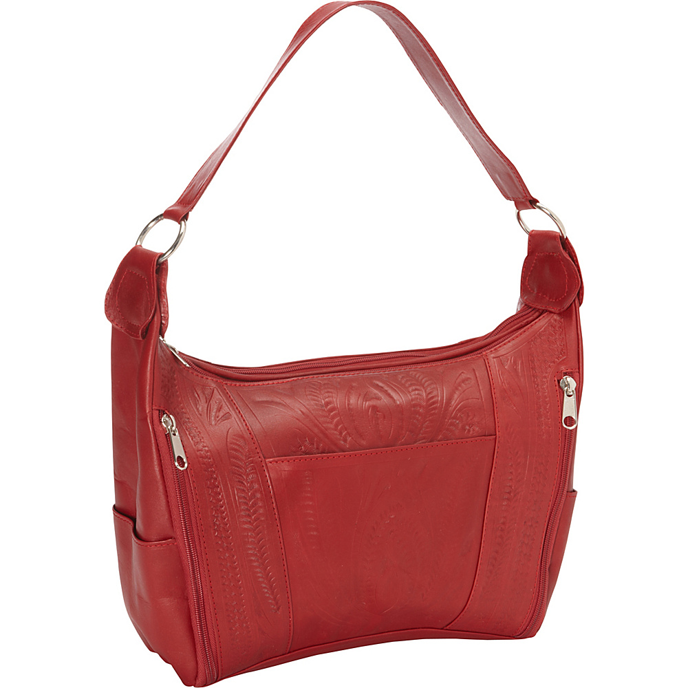 Ropin West Concealed Weapon Handbag Red Ropin West Leather Handbags