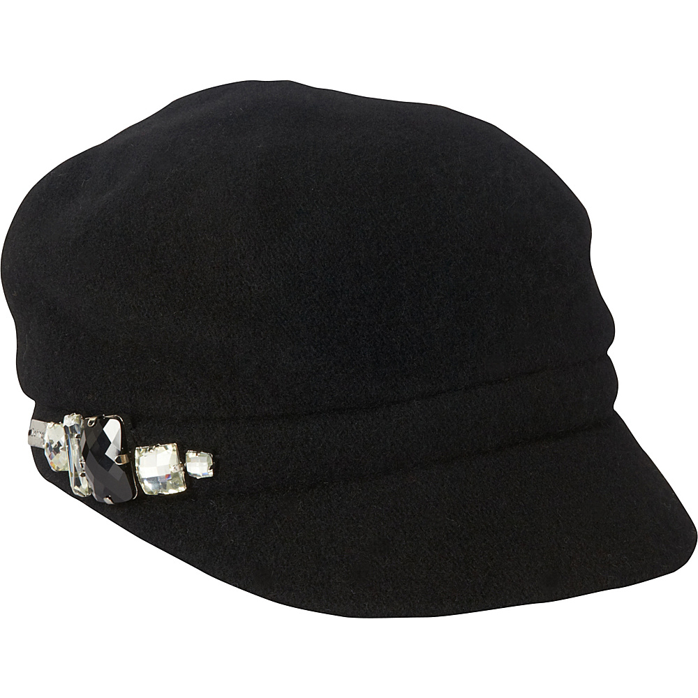 Betmar New York Rhinestone Cap Black Betmar New York Hats Gloves Scarves