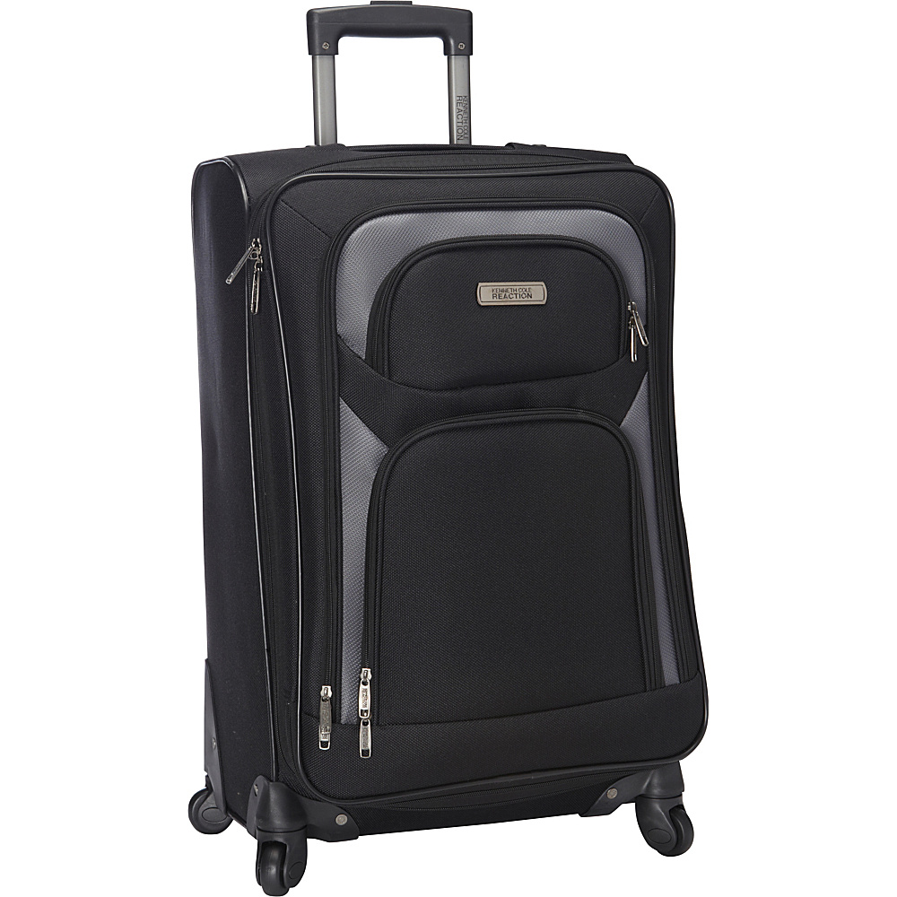 Kenneth Cole Reaction The Journey Continues Lightweight 24 4 Wheel Expandable Upright Black Kenneth Cole Reaction Softside Checked