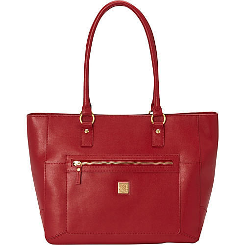 Piazza Madeline Tote Red - Piazza Leather Handbags