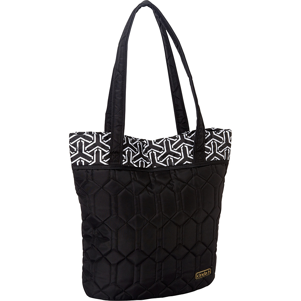cinda b Essentials Tote Jet Set Black cinda b Fabric Handbags