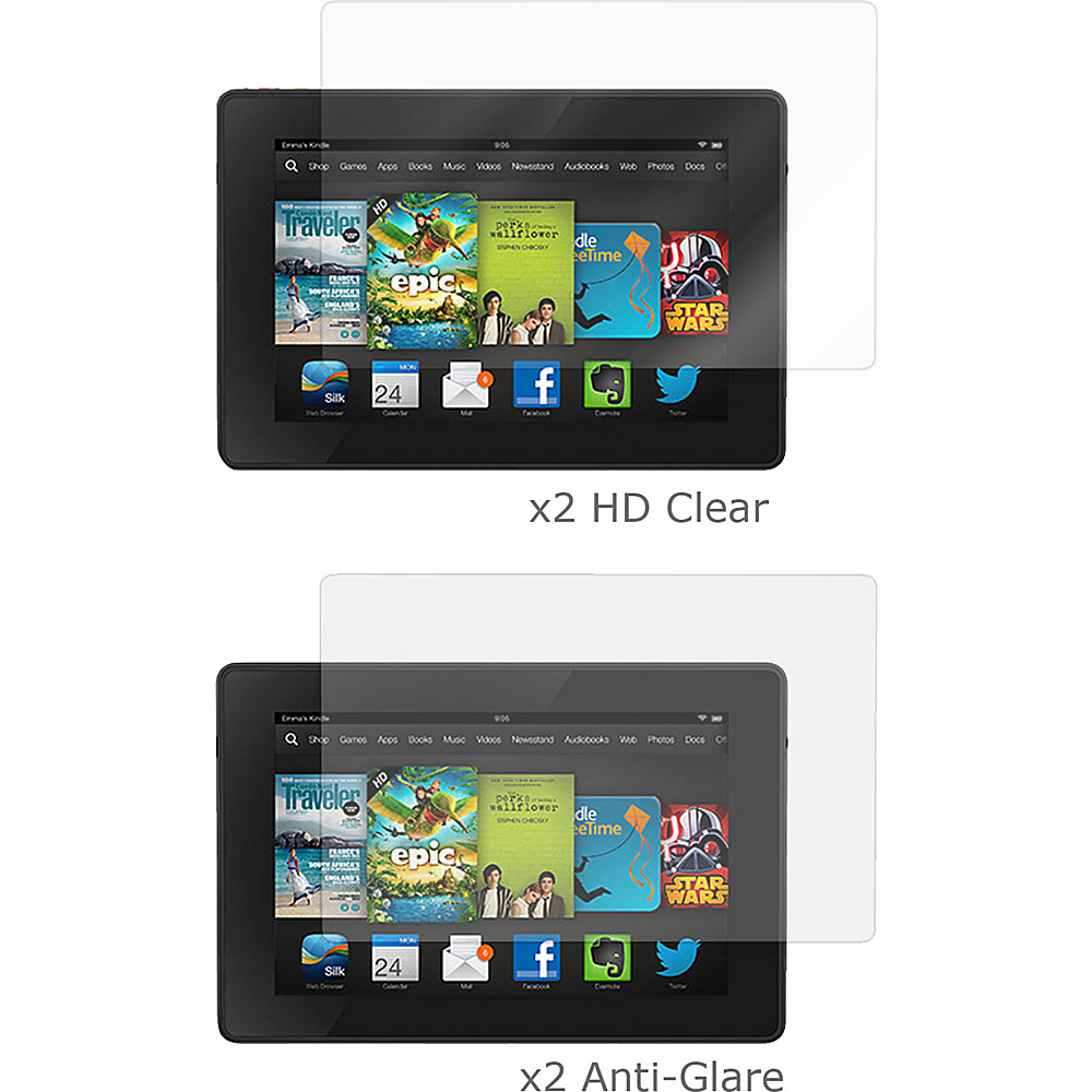 rooCASE Amazon Kindle Fire HD 7 2013 4 Pack Screen Protectors AGHD rooCASE Electronic Cases