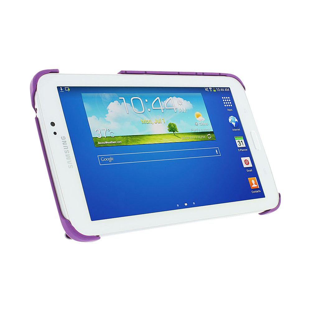 rooCASE Samsung Galaxy Tab 3 7.0 SM T210R SlimShell Flip Case Purple rooCASE Electronic Cases