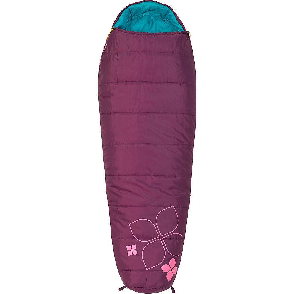 Kelty Little Flower 20 Degree Sleeping Bag Short Right Hand Purple Potion Kelty Outdoor Accessories