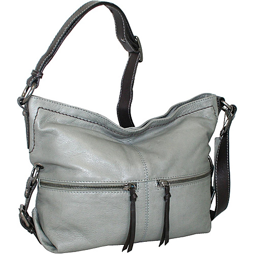Nino Bossi Top Zip Hobo Stone - Nino Bossi Leather Handbags