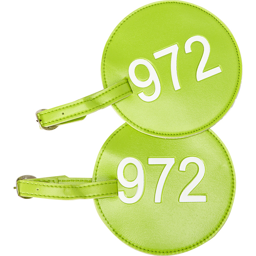 pb travel Number Luggage Tag 972 Set of 2 Green pb travel Luggage Accessories