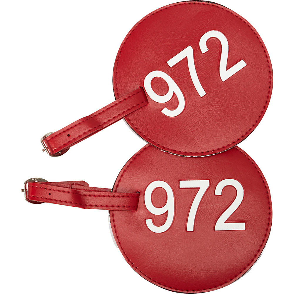 pb travel Number Luggage Tag 972 Set of 2 Red pb travel Luggage Accessories