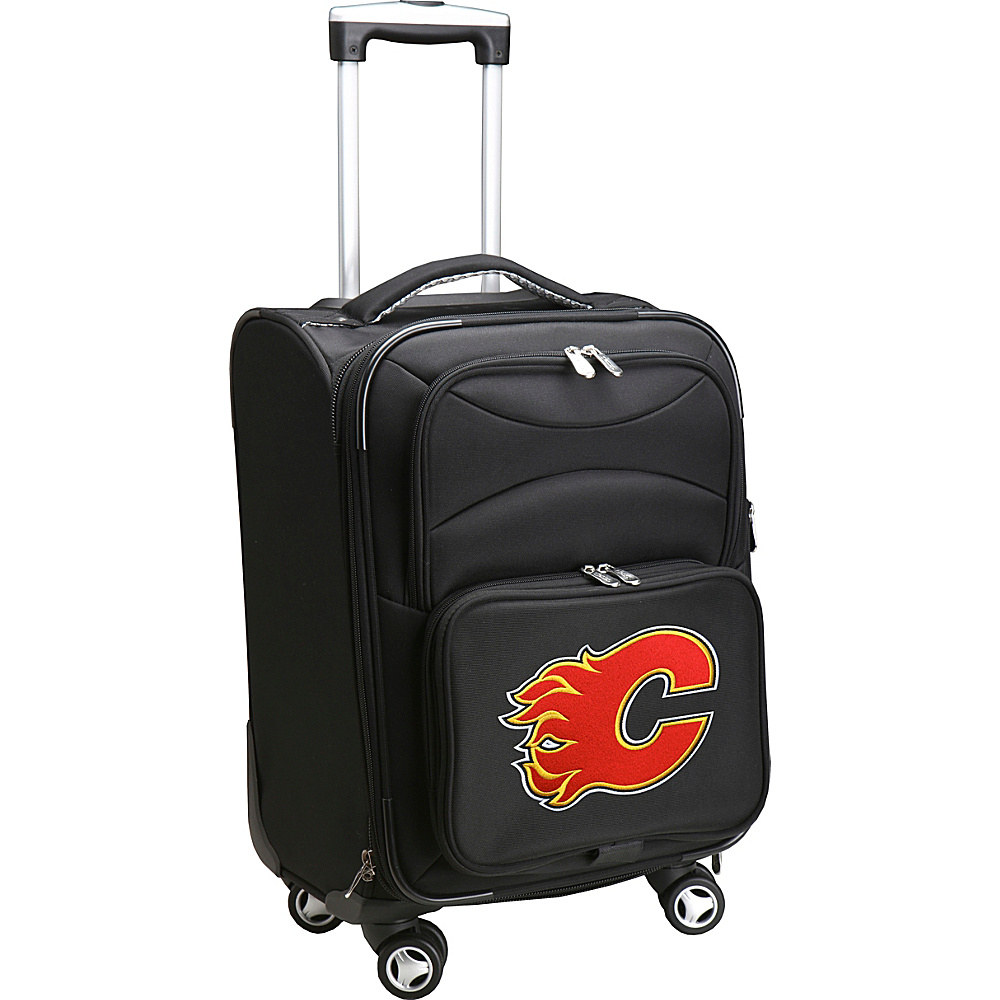 Denco Sports Luggage NHL 20 Domestic Carry On Spinner Calgary Flames Denco Sports Luggage Softside Carry On