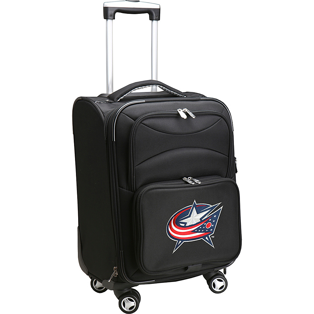 Denco Sports Luggage NHL 20 Domestic Carry On Spinner Columbus Blue Jackets Denco Sports Luggage Softside Carry On